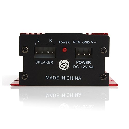 ePathChina® 500 W MA-150 DC9 – 15 V 2-Ch Mini Hi-Fi estéreo Amplificador de Audio Amplificador subwoofer para Coche Motocicleta