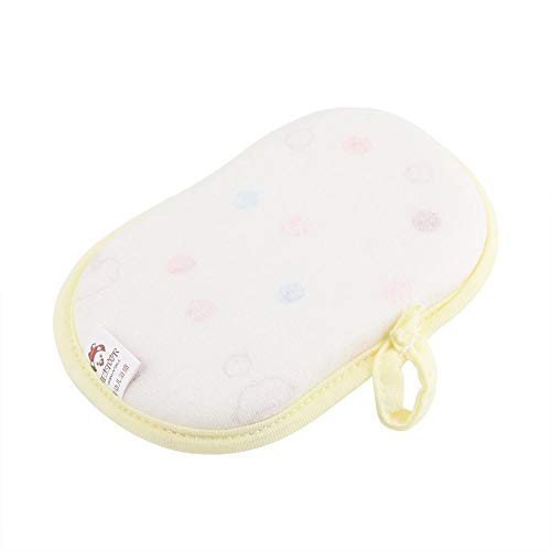 Esponja de baño para bebés, Lindo modelo de elefante Algodón Natural Esponja de baño para bebés Espuma suave Exfoliante Absorbente hipoalergénico Mar de mar natural para niños pequeños (Yellow)