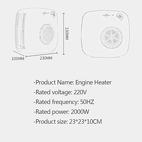 ESTEAR Calentador De Espacio De 2000 Vatios, Ventilador Calefactor Eléctrico Portátil con Termostato Ajustable, Oscilación Automática, Protección contra Sobrecalentamiento, Asa De Transporte