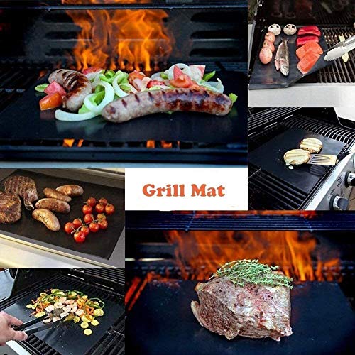 Estera De Barbacoa,Antiadherente Parrilla De Barbacoa Mats, Resistencia Al Calor, Reutilizable, Y Fácil De Limpiar Hornear Mat Teflón Cocinar Asar A La Parrilla Barbacoa Hoja Hornear Mat, 40 * 33cm