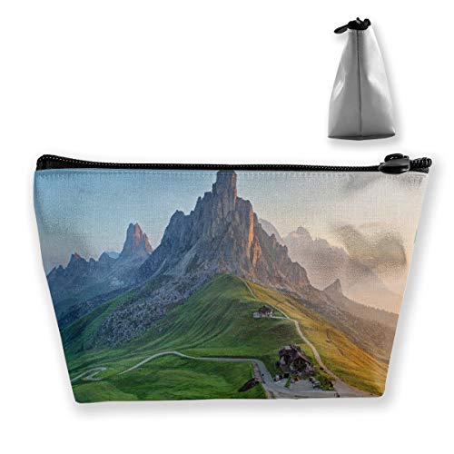 Estuche de Tren de Maquillaje Dolomites Mountains Landscape Alpine Peaks con divisores Ajustables Estuche Organizador de Viaje