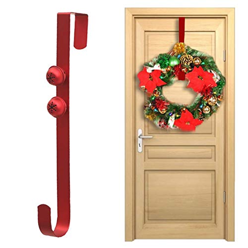 evergreemi Paquete De 1/4 Percha para Coronas De 15 Pulgadas, Coronas Navideñas, Gancho con Decoración De Campana, Metal sobre La Puerta, Gancho Simple, Decoración Navideña para Puerta Delantera