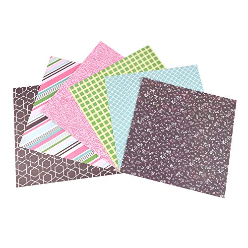 ewtshop - Papel Decorativo para Manualidades, Tarjetas (48 Hojas, 30,5 x 30,5 cm, 24 diseños Diferentes, Estampado por Ambos Lados)