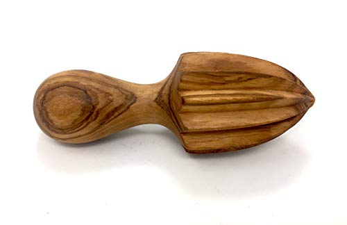 Exprimidor de 13 cm de madera de olivo hecho a mano en Mallorca Exprimidor de limón producto natural único