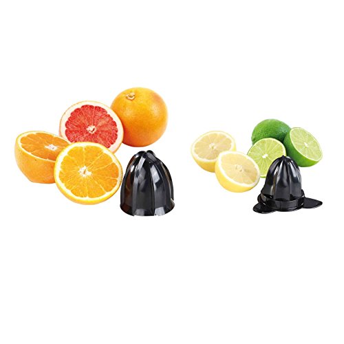 Exprimidor eléctrico de cítricos con boquilla, exprimidor de naranjas, 100 W (exprimidor, 2 conos de prensa, motor silencioso, doble boquilla, rojo)