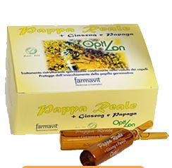 Farmavit - Tratamiento anticaída Opti Lon en ampollas con Pappa Real, Ginseng y Papaya, 12 ampollas de 10 ml
