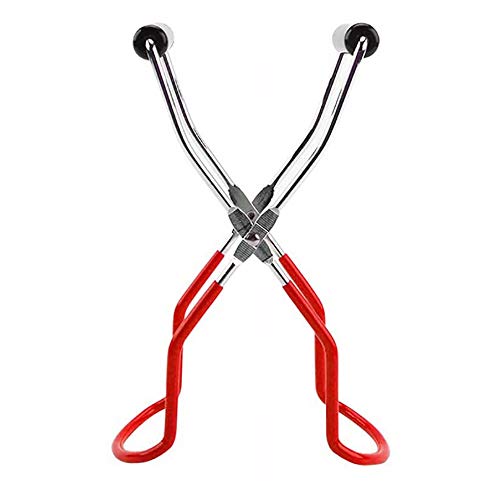 Feliciay - Pinzas Para Levantar Tarros Conservas, Mango de Inoxidable Calidad, Agarre Seguro, Antideslizante, Plegable, Compatible Con Embudo Silicona, Vidrio Normales Conservas (Rojo)