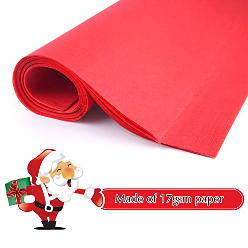 FEPITO 100 hojas de papel plateado para envolver copos de nieve, papel de seda navideño de gran tamaño para bricolaje y manualidades, bolsas de regalo, decoración (14"x 20")