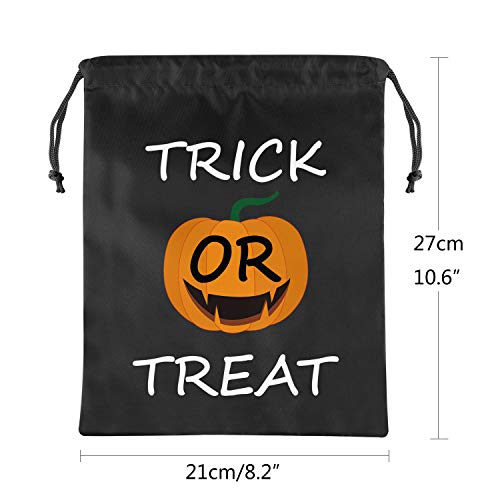 FEPITO Bolsas de Dulces, Bolsas Golosinas con Cordón de Halloween, Bolsas de Halloween para Suministros de Fiesta de Halloween (18 Pcs)