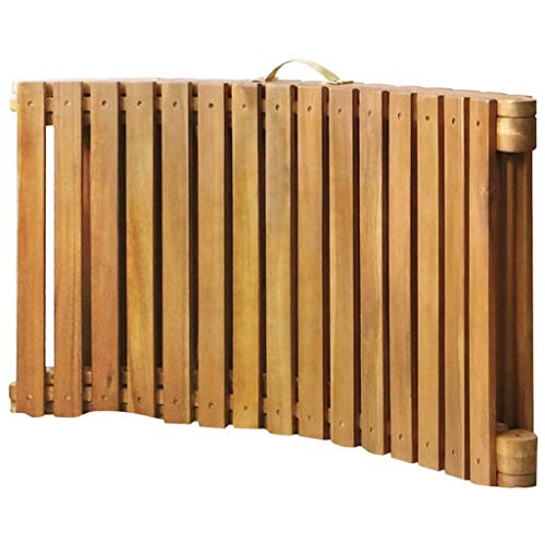 Festnight Tumbona de Madera Maciza de Acacia Tumbona Plegable Tumbonas de Madera Tumbonas Jardin Exterior Funda de los Cojines Lavable Marrón