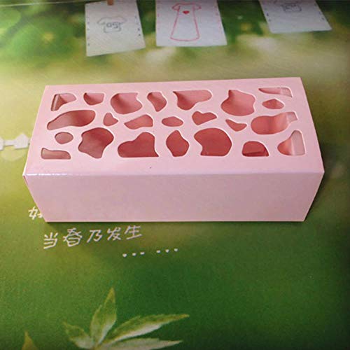 FICI 5Pcs Macarons Box Cajas Decorativas para Chocolates Wedding Party Baking Decoración Box Cake Decoration Packaging, Rojo