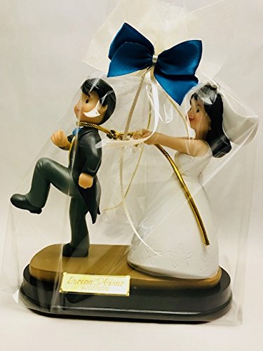 Figura boda PERSONALIZADA novios graciosos tarta figuras GRABADAS originales