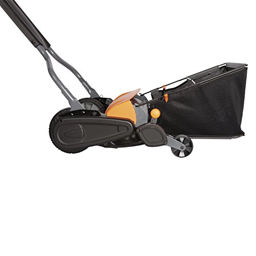 Fiskars Cesta para cortacésped Fiskars StaySharp Max, Capacidad: 18 litros, Negro/Naranja, 1000592