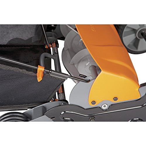 Fiskars Cesta para cortacésped Fiskars StaySharp Max, Capacidad: 18 litros, Negro/Naranja, 1000592