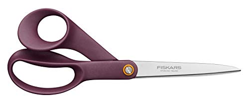 Fiskars Tijeras Universales, Longitud: 21 cm, Acero de Calidad/Plástico, Inspiration, Merlot, 1027491