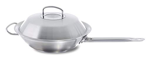 Fissler Original-Profi Collection Wok con Tapa, 30 cm, para Todo Tipo de cocinas, Acero Inoxidable