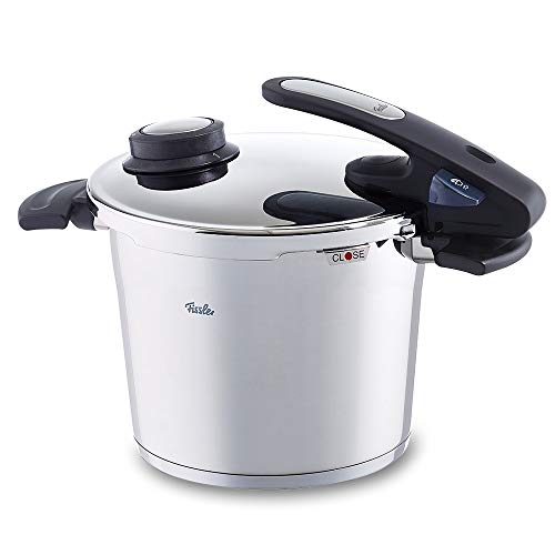 Fissler vitavit edition design / Olla a presión (6 litros, Ø 22 cm) de acero inoxidable, 2 niveles de cocción, apta para cocinas de inducción, gas, vitrocerámica y eléctricas