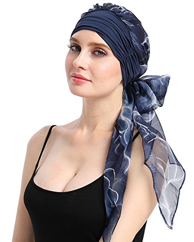 FocusCare Chemo Sombrero Beanie Bufanda Turbante Sombreros para cáncer de bambú Tejido Ligero sin Sudar