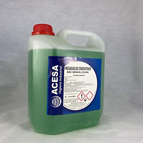 Fregasuelos Antibacterias Concentrado de uso Profesional Desinfectante y Bactericida de uso Profesional y Doméstico para Todo tipo de superficies. Con aroma. ACESA Formato industrial 5 litros.