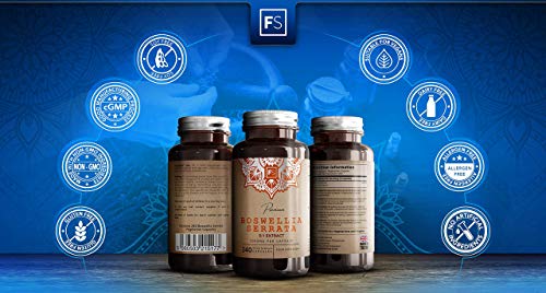 FS Boswellia Serrata 2000mg | 240 Capsulas Veganas | Para Salud de Articulaciones | Incienso Para las Articulaciones y Tendones | Sin OGM, Gluten, Lácteos