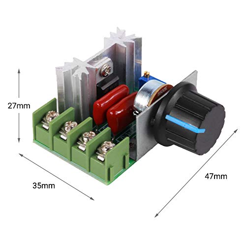 FTVOGUE 2000W Controlador de velocidad del motor de CA 50-220V 25A Regulador de voltaje ajustable Regulador electrónico Regulador del termostato