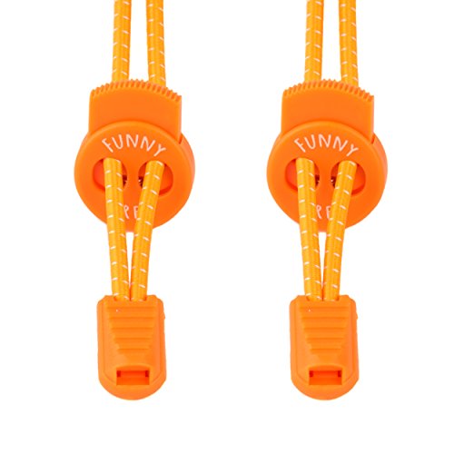 Funny Tree® Speed-Locks. Cordones elásticos con Cierre rápido. Cordones de Goma Reflectantes | Confort y distribución de presión óptimo | Alta Seguridad | Sistema de Atado rápido | Lock Laces