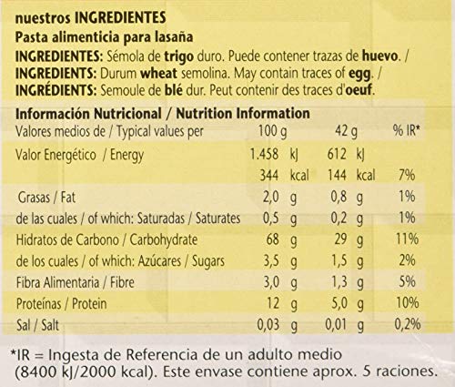 Gallo - Placas lasaña - 224 grs