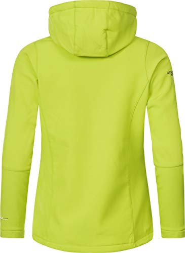 Geographical Norway Touna B - Chaqueta de tejido softshell con capucha para mujer Verde limón. L