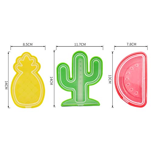 GerFogoo - Moldes para helado reutilizables, diseño de piña, cactus, sandía, helado casero para niños y adultos (piña)