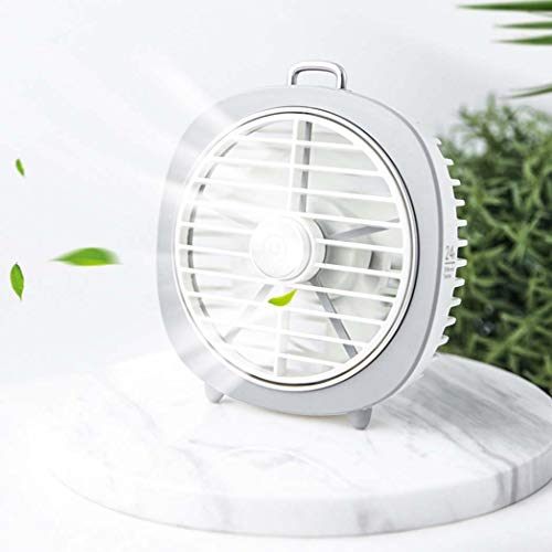 GGPUS Ventilador USB, Ventilador portátil Plegable de usos múltiples, Ventilador de sobremesa con Clip para Ventilador Exterior,White