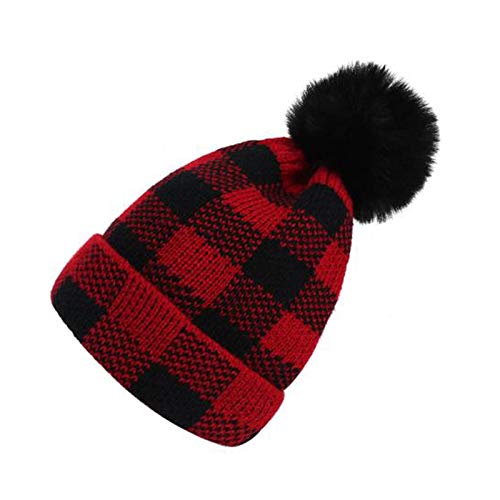 g/j/f Sombreros para Padres Y Bebés Mezcla De Dos Colores, Gorro De Punto Cálido De Invierno para Madre E Hija/Hijo, Gorro Familiar, Gorro De Esquí Cálido para Invierno