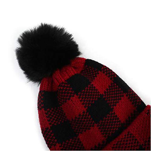 g/j/f Sombreros para Padres Y Bebés Mezcla De Dos Colores, Gorro De Punto Cálido De Invierno para Madre E Hija/Hijo, Gorro Familiar, Gorro De Esquí Cálido para Invierno