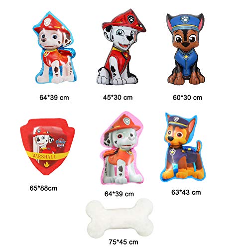 Globos Patrulla Canina Cumpleaños Paw Dog Patrol Birthday Party Foil Balloons 7Pcs Paw Dog Patrol Foil Balloons for Kids Gift Fiesta de Cumpleaños Suministros Decoración