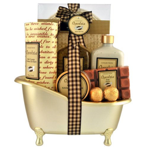 Gloss - caja de baño, caja de regalo para mujeres - Bañera de Baño Regalo - Chocolate