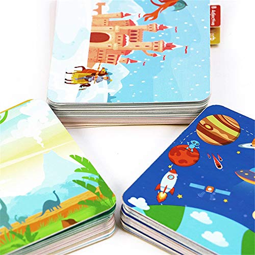 GonFan Los Libros para niños Sueño Dinosaurio de la Tarjeta de autobús sueño Kai Let Planet Fairy Tale Planet Space Planet Inglés Libros (Color : Multi-Colored, Size : 16.5x13.8x9cm)