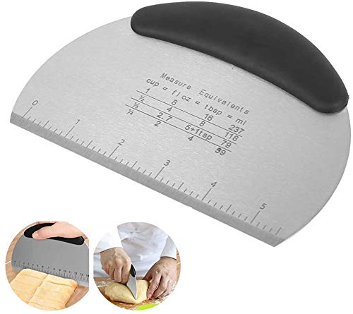 GOODGDN Acero Inoxidable Raspador, Raspador de Masa，Rasqueta Cocina para Pan, Postre, Pasteles, Repostería Cortadora Resistente Profesional, No Se Oxide Chopper