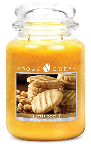 Goose Creek Vela Tarro de Galletas de Mantequilla, Cera, Canela, 24 oz