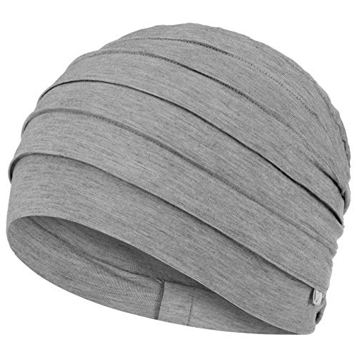 Gorro Yoga con bambú de color gris para quimioterapia