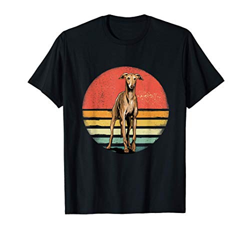 Greyhound Dog Lover Retro Vintage 70s Dog Pet Gift Camiseta