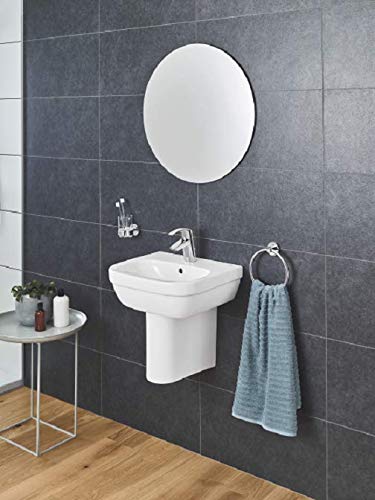 Grohe Eurosmart - Grifo de lavabo, con vaciador automático, caño estándar, con limitador ecológico de caudal y temperatura (Ref. 32926002)