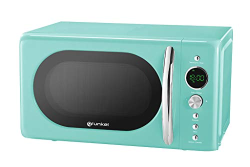 Grunkel - MW-DG V - Microondas Digital de 20l de Capacidad con diseño Vintage y 6 Niveles de Potencia. Función cocción rápida y Temporizador hasta 60 min - 700W - Verde