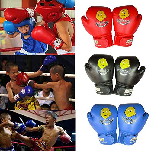 Guantes de boxeo de los niños de la PU Bolsa de boxeo Guantes de combate, guantes de boxeo Guantes de boxeo kickboxing único Moldeo esponja guarnición Guantes engrosamiento Mapa de boxeo for niños FAC