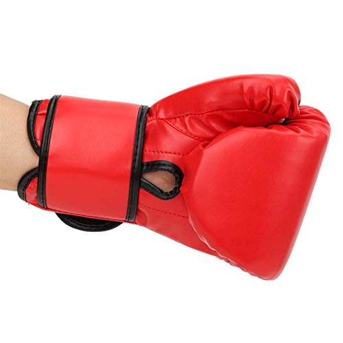 Guantes de boxeo Guantes de los niños, saco de boxeo for niños Niños Juventud, guantes de bolsa de arena pesada Pro Kickboxing Muay Thai mitones Formación Sparring FACAI ( Color : Red , Size : Adult )