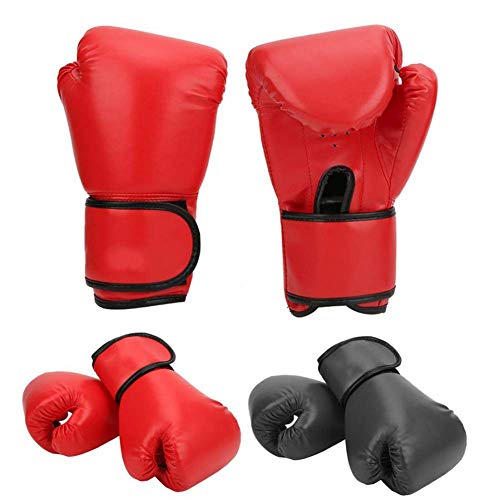 Guantes de boxeo Guantes de los niños, saco de boxeo for niños Niños Juventud, guantes de bolsa de arena pesada Pro Kickboxing Muay Thai mitones Formación Sparring FACAI ( Color : Red , Size : Adult )