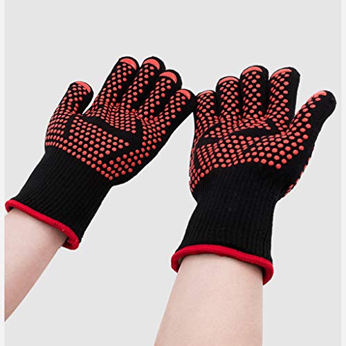 Guantes Guantes ultrafinos cálidos Guantes táctile Guantes guantes resistentes a altas temperaturas Aislamiento de horno de microondas de 500 grados sección delgada guantes anticongelantes aislantes d