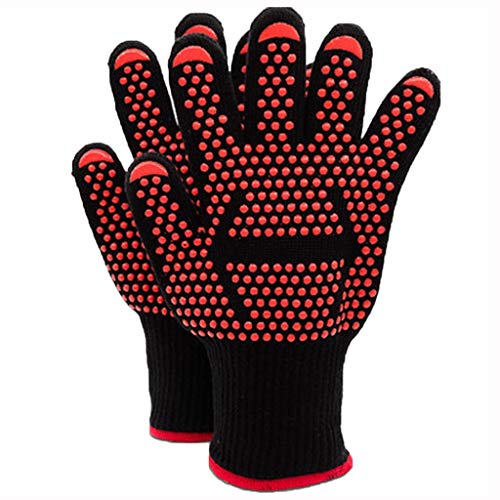 Guantes Guantes ultrafinos cálidos Guantes táctile Guantes guantes resistentes a altas temperaturas Aislamiento de horno de microondas de 500 grados sección delgada guantes anticongelantes aislantes d