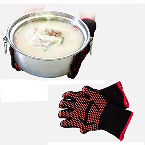 Guantes Guantes ultrafinos cálidos Guantes táctile Guantes guantes resistentes a altas temperaturas Aislamiento de horno de microondas de 500 grados sección delgada guantes anticongelantes aislantes d