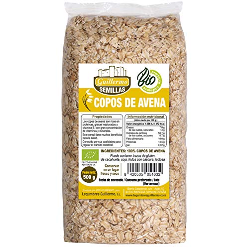 Guillermo Copos de Avena Ecológicos BIO Superalimento 100% Natural 500g