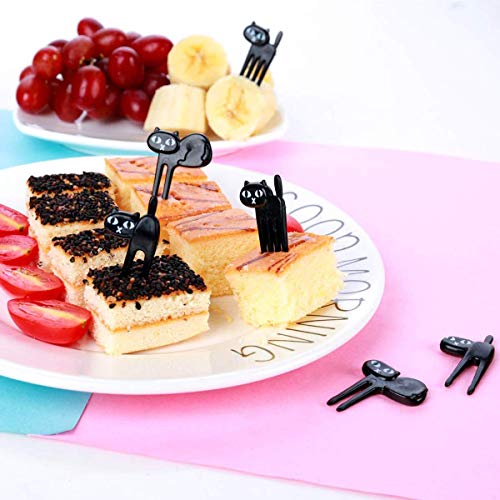 Gwolf Juego de tenedor de fruta de dibujos animados para niños Creativo de plástico Bento Decoración Palillo de dientes Reutilizable Cute Mini Picks Fruit Fork