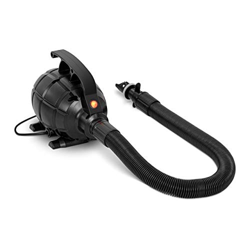 Gymrex Bomba De Aire Eléctrica Inflador para Colchonetas GR-AP1 (Negro, Mango, 4 boquillas, 5 PSI / 0,345 Bar, Potencia: 500 W)